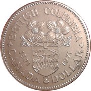 1 Dollar - Elizabeth II British Columbia, Canada, 1971 reverse image