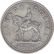 1 Dollar - Elizabeth II Royal Canadian Mounted Police, Canada, 1973 reverse image