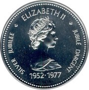 1 Dollar - Elizabeth II Silver Jubilee obverse image