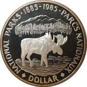 1 Dollar - Elizabeth II National Parks, Canada, 1985 reverse image