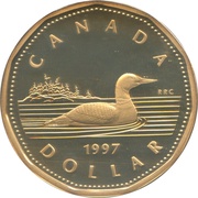 1 Dollar - Elizabeth II 3rd portrait, Canada, 1990-2003 reverse image