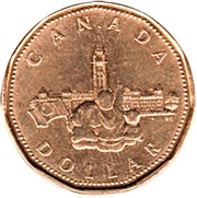 1 Dollar - Elizabeth II Canadian Confederation, Canada, 1992 reverse image
