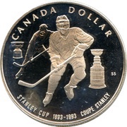 1 Dollar - Elizabeth II Stanley Cup, Canada, 1993 reverse image