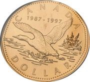1 Dollar - Elizabeth II Loonie Dollar, Canada, 1997 reverse image