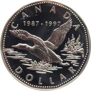 1 Dollar - Elizabeth II Loonie Dollar, Canada, 1997 reverse image