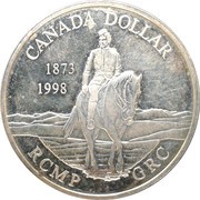1 Dollar - Elizabeth II Royal Canadian Mounted Police, Canada, 1998 reverse image