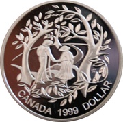 1 Dollar - Elizabeth II Older Persons, Canada, 1999 reverse image