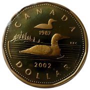 1 Dollar - Elizabeth II Center Ice Loonie Dollar reverse image