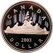 1 Dollar - Elizabeth II Golden Jubilee, Canada, 2003 reverse image