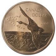 1 Dollar - Elizabeth II Lesser Canada Goose; specimen set, Canada, 2004 reverse image
