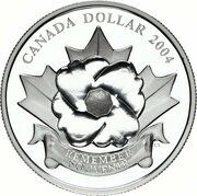 1 Dollar - Elizabeth II Poppy, Canada, 2004 reverse image