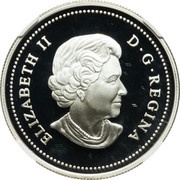 1 Dollar - Elizabeth II Canadian flag; colored obverse image