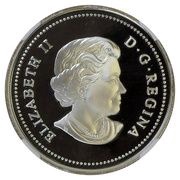 1 Dollar - Elizabeth II Canadian Flag; gold-plated obverse image