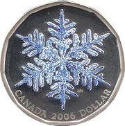1 Dollar - Elizabeth II Snowflake, Canada, 2006 reverse image
