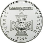 1 Dollar - Elizabeth II Victoria Cross, Canada, 2006 reverse image