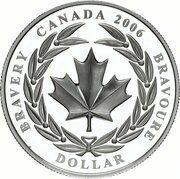 1 Dollar - Elizabeth II Medal of Bravery, Canada, 2006 reverse image