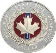 1 Dollar - Elizabeth II Medal of Bravery, Canada, 2006 reverse image