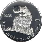 1 Dollar - Elizabeth II Timber Wolf, Canada, 2006 reverse image