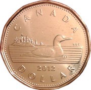 1 Dollar - Elizabeth II 4th portrait with RCM logo, Canada, 2006-2012 reverse image