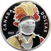 1 Dollar - Elizabeth II Thayendanegea; enamelled, Canada, 2007 reverse image
