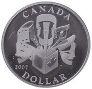 1 Dollar - Elizabeth II Arts, Canada, 2007 reverse image