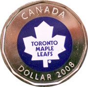1 Dollar - Elizabeth II Toronto Maple Leafs, Canada, 2008 reverse image