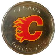 1 Dollar - Elizabeth II Calgary Flames (home), Canada, 2008 reverse image