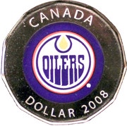 1 Dollar - Elizabeth II Edmonton Oilers (visitors), Canada, 2008 reverse image