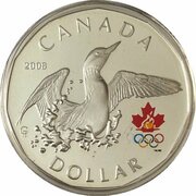 1 Dollar - Elizabeth II 2008 Olympics, Canada, 2008 reverse image