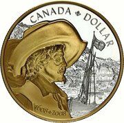1 Dollar - Elizabeth II Quebec City, Canada, 2008 reverse image