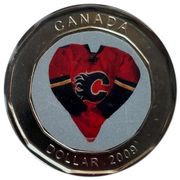 1 Dollar - Elizabeth II Calgary Flames, Canada, 2009 reverse image