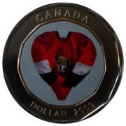 1 Dollar - Elizabeth II Ottawa Senators, Canada, 2009 reverse image