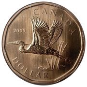1 Dollar - Elizabeth II Great Blue Heron; specimen set, Canada, 2009 reverse image