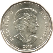1 Dollar - Elizabeth II Lucky Loonie 2010 obverse image