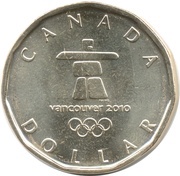 1 Dollar - Elizabeth II Lucky Loonie 2010, Canada, 2010 reverse image