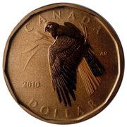 1 Dollar - Elizabeth II Northern Harrier; specimen set, Canada, 2010 reverse image