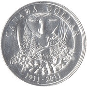 1 Dollar - Elizabeth II Parks Canada, Canada, 2011 reverse image
