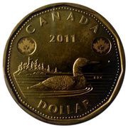 1 Dollar - Elizabeth II Test token set, Canada, 2011 reverse image