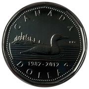 1 Dollar - Elizabeth II Loonie Dollar, Canada, 2012 reverse image