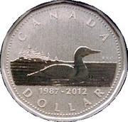 1 Dollar - Elizabeth II Loonie, Canada, 2012 reverse image
