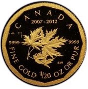 1 Dollar - Elizabeth II Fractional Gold Set, Canada, 2012 reverse image