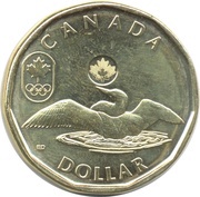 1 Dollar - Elizabeth II Lucky Loonie 2012-2014 reverse image