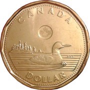 1 Dollar - Elizabeth II 4th portrait, new alloy, Canada, 2012-2022 reverse image