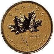 1 Dollar - Elizabeth II Fractional GML; 1⁄20 oz, Canada, 2013 reverse image