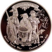 1 Dollar - Elizabeth II Seven Years War, Canada, 2013 reverse image