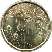 1 Dollar - Elizabeth II Happy Birthday 2014, Canada, 2014 reverse image