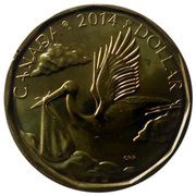 1 Dollar - Elizabeth II Baby 2014, Canada, 2014 reverse image
