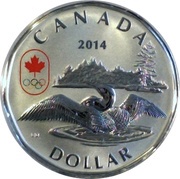 1 Dollar - Elizabeth II Lucky Loonie 2014, Canada, 2014 reverse image