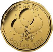 1 Dollar - Elizabeth II Happy Birthday 2015, Canada, 2015 reverse image