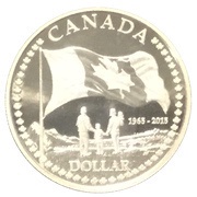 1 Dollar - Elizabeth II Canadian Flag, Canada, 2015 reverse image